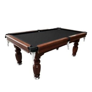 Topone 7ft Slate Pool Table Classic Billiard Table With Solid Wood Frame, Luxury Walnut Frame & Full Accessories - Black