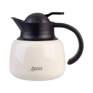 Oasis Stainless Steel Double Wall Insulated Teapot With Strainer 750ml
