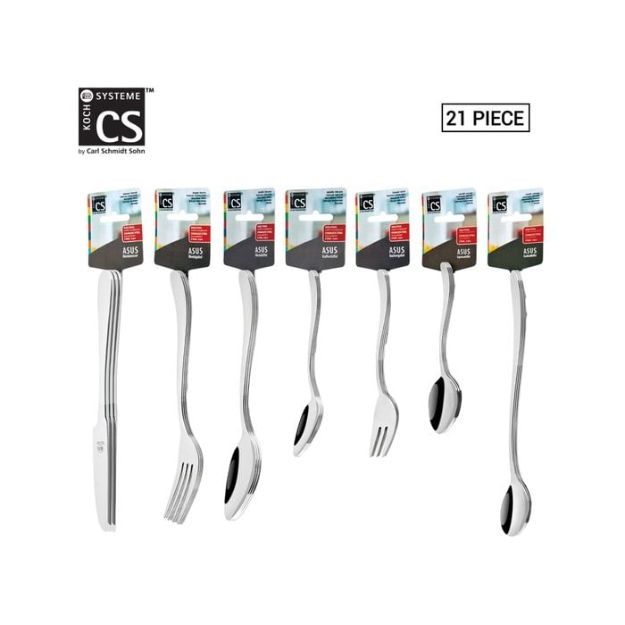 Asus 21pcs Dinner Knife Fork Spoon Coffee Tea Cutlery Set