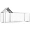 vidaXL Chicken Coop 3m Galvanised Steel Animal Habitat Cage Pet Animal House