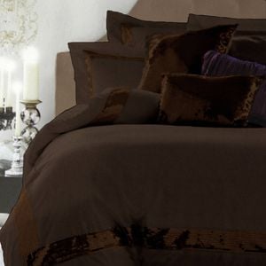Accessorize Sequins Chocolate Quilt Cover Set Queen