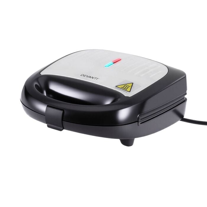 Devanti 3-in-1 Sandwich Press Waffle Maker Panini Press Grill 850W