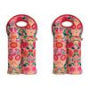 2PK Annabel Trends Neoprene Double Bottle Bag 24x38cm - Flower Patch