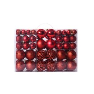 Catzon 100 Pcs Christmas Ball Ornaments Set-Red