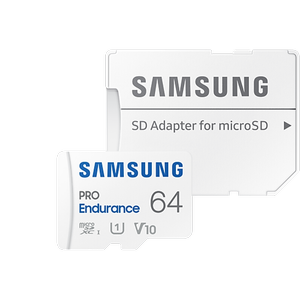 Samsung Pro Endurance 64gb Microsd - Class 10 Uhs-i For Dashcam & Security Recording