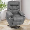 Ufurniture Electric Lift Recliner Chair Heated Vibration Massage Grey