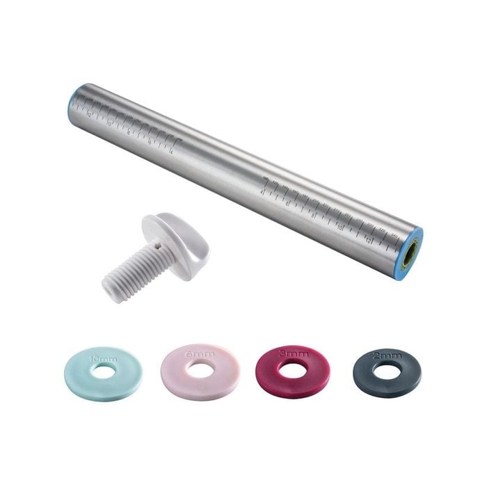 Professional Bake Stainless Steel Rolling Pin With Adjusters 35cm Soffritto