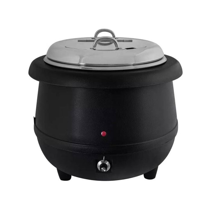 Sunnex 10l Soup Warmer | Black Commercial Sauce Curry Mulled Wine Candle Wax