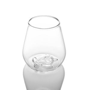 Uprising Glassware 440ml Clear Green Sea Turtle Stemless Wine Glass