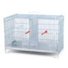 Salesbay 2x Stackable Bird Breeding Cages For Canary Finch White Aviary House