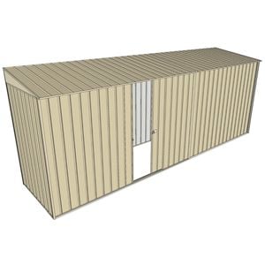 Build-A-Shed 1.2 x 5.2 x 2.0m Skillion Single Sliding Side Door Shed - Cream