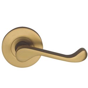 Builders Choice 63mm Round Rose Satin Brass Lever