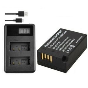 Rechargeable Battery + Dual Usb Charger For Canon | Lp-e17 1800mah
