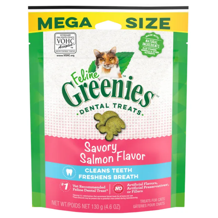 Greenies Cat Treats Dental Salmon For Cats - 130g
