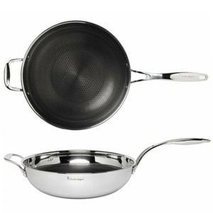 Stanley Rogers 32cm Try-ply Nonstick Matrix Wok S/steel Suits Induction