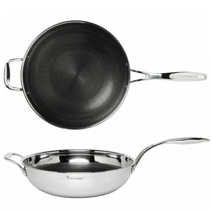 Stanley Rogers 32cm Try-ply Nonstick Matrix Wok S/steel Suits Induction
