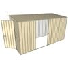 Build-a-Shed 1.5 x 3.7 x 2m Double Sliding Side Door Skillion Shed - Cream