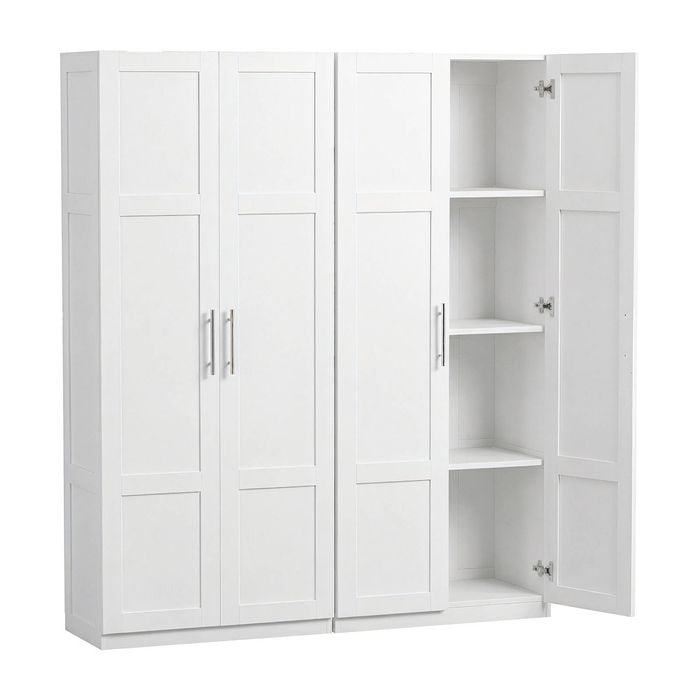 Artiss 2x Buffet Cabinet Sideboard Pantry Kitchen 180cm White