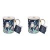 2PK Australian Flora Kookaburra 360ml Coffee Mug New Bone China