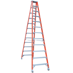 Indalex 4.3m 150kg Pro Series Industrial Fibreglass Double Sided Step Ladder