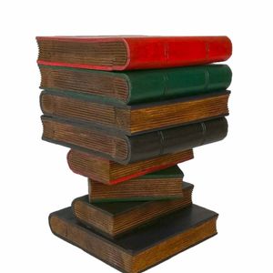 Artisan Handmade Book Stack Side Table with Storage | Hardwood Bedside Table - Mango Trees