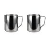 2PK Coffee Culture Stainless Steel 350ml Milk Frothing Jug Container Silver