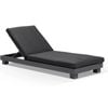 Santorini Aluminium Outdoor Sun Lounge Charcoal & Denim Grey Cushions