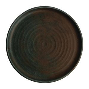 Olympia Round Plate Canvas Small Rim Green Verdigris 265mm 6 Pack