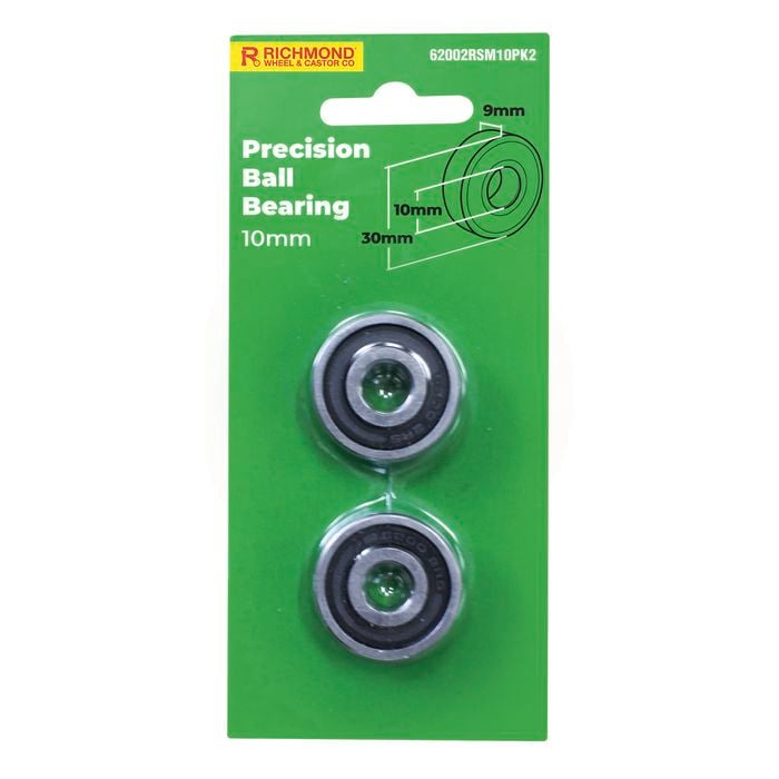 Richmond 30 x 10 x 9mm Rubber Sealed Precision Bearing - 2 Pack