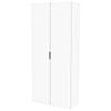 Lugna 2048 x 900 x 380mm White 3 Shelf 3 Drawers Double Door Storage Cabinet - White