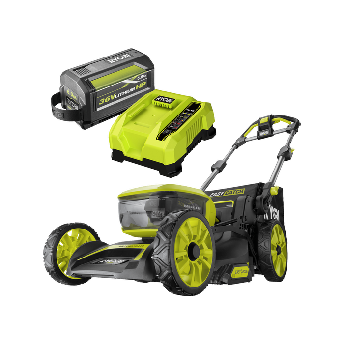 Ryobi 36V HP 46cm 6.0Ah Brushless Cordless Self-Propelled Lawn Mower Kit