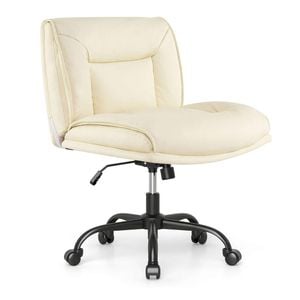 Costway Office Pu Leather Desk Chair 360° Swivel Chair