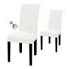 Catzon 2 Pcs Dining Chair Covers Waterproof Stretch-Ivory White