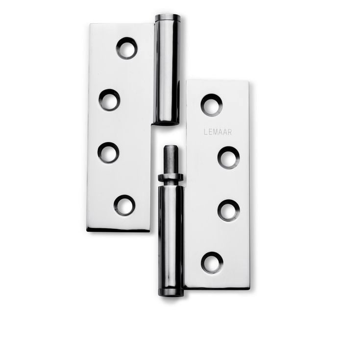Lemaar 100 x 75 x 2.5mm Polished Stainless Steel Left Hand Lift Off Hinge