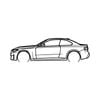 Ignite Laser BMW G42 240I Silhouette Metal Wall Art Rustic Metal 23.6inch/60cm
