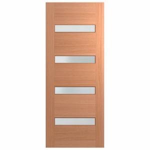 Hume 2340 x 820 x 40mm External Door Joinery Translucent Glass XS11