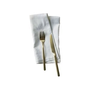 Vintage Design Homewares Set of 4 Vintage Washed Linen Cotton Napkins White