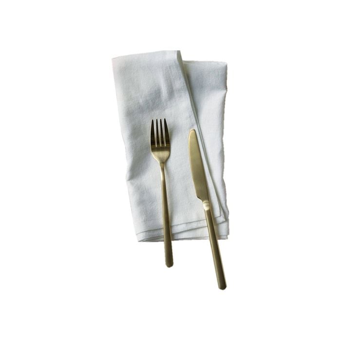 Vintage Design Homewares Set of 4 Vintage Washed Linen Cotton Napkins White