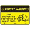Pinnacle 300 x 200mm Poly Security Warning Guard Dogs Sign 