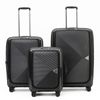 3pc Tosca Space X 20" Carry On 25/29" Case Set Travel Suitcase Luggage Black