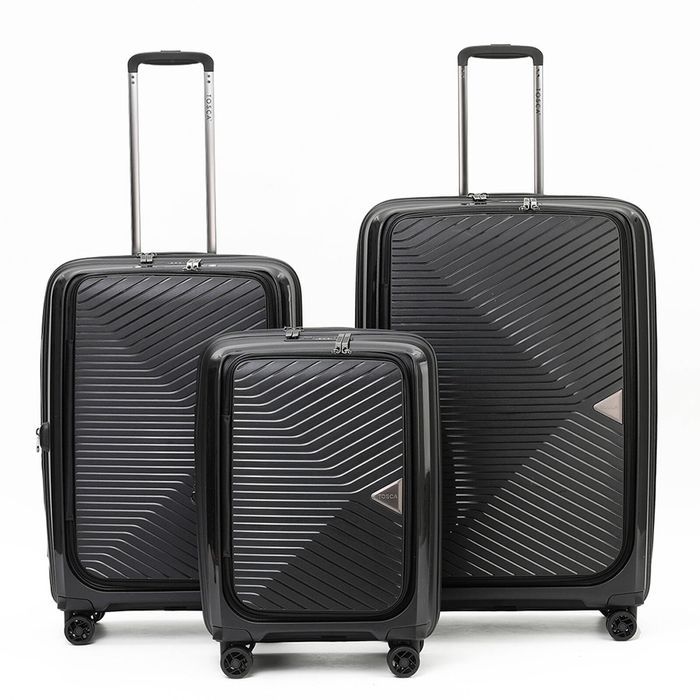 3pc Tosca Space X 20" Carry On 25/29" Case Set Travel Suitcase Luggage Black