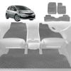 6D Diamond Car Floor Mats for Honda Jazz 2008-2014-Full Set-Grey-Outback GT
