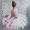 P&P Ballerina Hand Painting Picture - Elegant Wall Art for Modern Living Rooms, Bedrooms, Offices 80x80cm