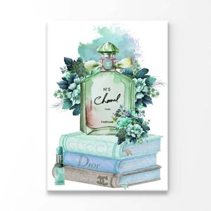 Green Blue Perfume Print 100% Australian Made 100 x 150cm (Acrylic)