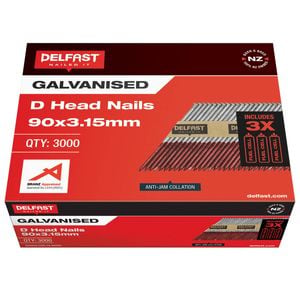 Delfast 90x3.15mm D-Head Nails Galvanised w/ Fuel Cells 3000pk