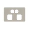 DETA Stone Taupe S-Line Double Power Point Cover Plate