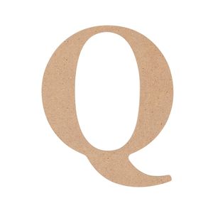 All Set 9cm MDF Alphabet Letter Q