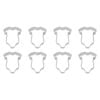 8PK R&M Baby Bodysuit Cookie Cutter Polyresin Coated Steel 10cm - White