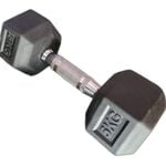 5Kgs Pair Of Rubber Hex Dumbbells