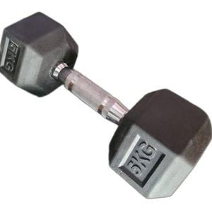 5Kgs Pair Of Rubber Hex Dumbbells